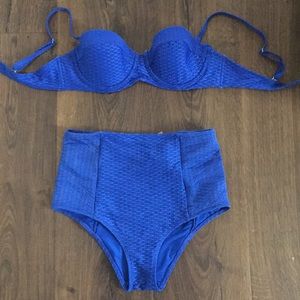 Two pieces high waisted swim suit